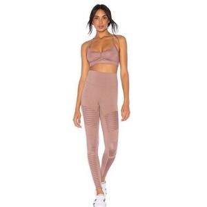 Alo yoga High Waist Moto Leggings‎ Flamingo Mauve Women's Size Small